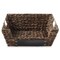 Casafield Set of 2 Water Hyacinth Seagrass Pantry Baskets with Handles, Chalkboard Labels, and Marker, Wide Woven Storage Bin Organizers for Kitchen